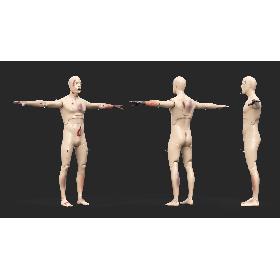 Trauma and Extrication Manikin T-Pose 3D model